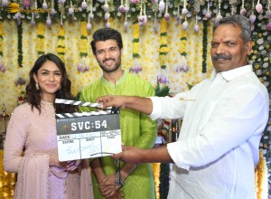 Vijay Deverakonda and Mrunal Thakur’s Film Launch attended by both actors