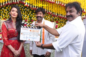 Gopichand Malineni’s movie with Balakrishna and Shruti Haasan begins shooting after Pooja ceremony