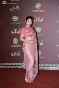 Celebration of the partnership between NMACC and Qatar attended by Anil Kapoor, Nargis Fakhri, Dhvani Bhanushali, and others