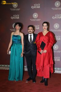 Celebration of the partnership between NMACC and Qatar attended by Anil Kapoor, Nargis Fakhri, Dhvani Bhanushali, and others