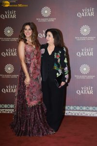 Celebration of the partnership between NMACC and Qatar attended by Anil Kapoor, Nargis Fakhri, Dhvani Bhanushali, and others