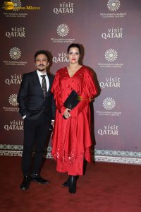 Celebration of the partnership between NMACC and Qatar attended by Anil Kapoor, Nargis Fakhri, Dhvani Bhanushali, and others