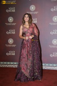 Celebration of the partnership between NMACC and Qatar attended by Anil Kapoor, Nargis Fakhri, Dhvani Bhanushali, and others