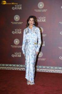 Celebration of the partnership between NMACC and Qatar attended by Anil Kapoor, Nargis Fakhri, Dhvani Bhanushali, and others