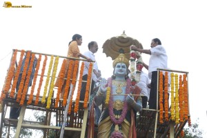 N.T. Rama Rao's family visits NTR Ghat on Jan 18, 2024, to pay respects to the legendary actor and politician