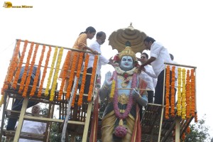 N.T. Rama Rao's family visits NTR Ghat on Jan 18, 2024, to pay respects to the legendary actor and politician