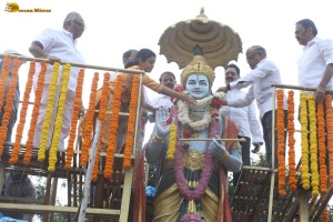 N.T. Rama Rao's family visits NTR Ghat on Jan 18, 2024, to pay respects to the legendary actor and politician