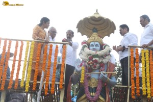 N.T. Rama Rao's family visits NTR Ghat on Jan 18, 2024, to pay respects to the legendary actor and politician
