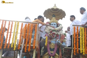 N.T. Rama Rao's family visits NTR Ghat on Jan 18, 2024, to pay respects to the legendary actor and politician