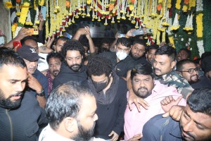 N.T. Rama Rao's family visits NTR Ghat on Jan 18, 2024, to pay respects to the legendary actor and politician