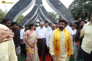 N.T. Rama Rao's family visits NTR Ghat on Jan 18, 2024, to pay respects to the legendary actor and politician