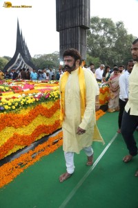 N.T. Rama Rao's family visits NTR Ghat on Jan 18, 2024, to pay respects to the legendary actor and politician