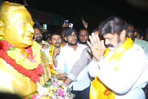 Nandamuri Balakrishna and Jr NTR visit NTR Ghat on May 28, 2023