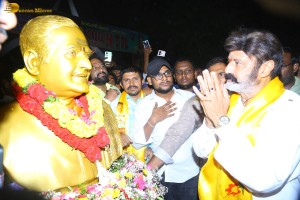 Nandamuri Balakrishna and Jr NTR visit NTR Ghat on May 28, 2023