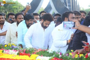 Nandamuri Balakrishna and Jr NTR visit NTR Ghat on May 28, 2023