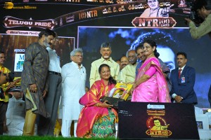 NTR Centenary Celebrations attended by Chandrababu Naidu, Nandamuri Balakrishna, Venkatesh Daggubati, Jayasudha, Jayaprada, and others