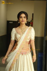 actress nabha natesh pretty in a lehenga choli dress