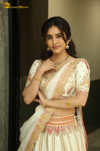 actress nabha natesh pretty in a lehenga choli dress