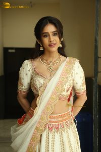 actress nabha natesh pretty in a lehenga choli dress