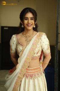 actress nabha natesh pretty in a lehenga choli dress