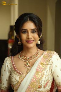 actress nabha natesh pretty in a lehenga choli dress