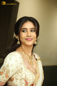 actress nabha natesh pretty in a lehenga choli dress