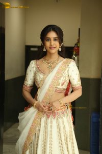 actress nabha natesh pretty in a lehenga choli dress