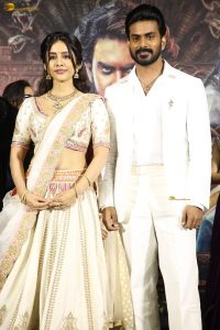 Nagabandham Trailer Launch attended by Virat Karrna, Nabha Natesh, and Iswarya Menon