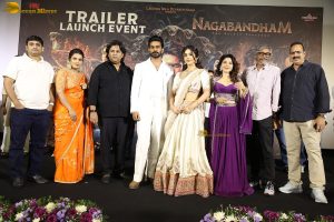 Nagabandham Trailer Launch attended by Virat Karrna, Nabha Natesh, and Iswarya Menon