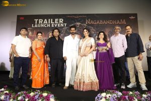 Nagabandham Trailer Launch attended by Virat Karrna, Nabha Natesh, and Iswarya Menon