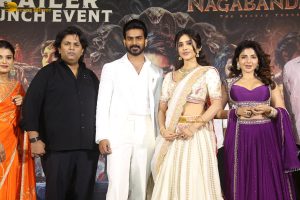 Nagabandham Trailer Launch attended by Virat Karrna, Nabha Natesh, and Iswarya Menon