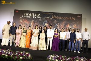 Nagabandham Trailer Launch attended by Virat Karrna, Nabha Natesh, and Iswarya Menon