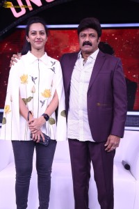 Unstoppable Season 4 Launch Press Meet attended by Nandamuri Balakrishna, Tejaswini, and Allu Aravind