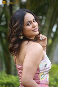 actress nandita swetha poses in a sleeveless blouse