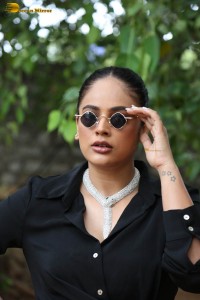 actress nandita swetha hot looks in a black dress