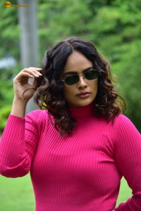 actress nandita swetha in a pink top photoshoot