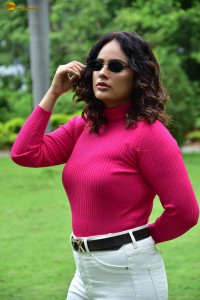 actress nandita swetha in a pink top photoshoot