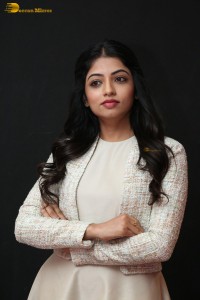 actress navya swamy in a white dress