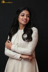 actress navya swamy in a white dress