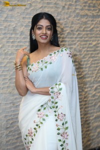 actress navya swamy beautiful in a white saree
