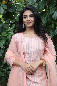 Indian actress nayan sarika cute in a pink salwar dress