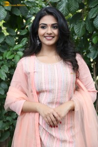 Indian actress nayan sarika cute in a pink salwar dress