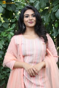 Indian actress nayan sarika cute in a pink salwar dress