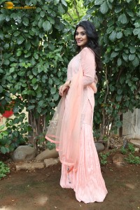 Indian actress nayan sarika cute in a pink salwar dress
