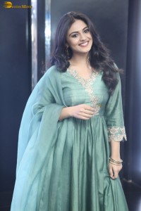 actress Nayan Sarika beautiful looks in a green dress