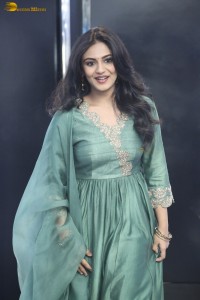 actress Nayan Sarika beautiful looks in a green dress