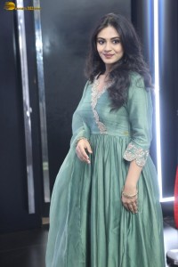 actress Nayan Sarika beautiful looks in a green dress