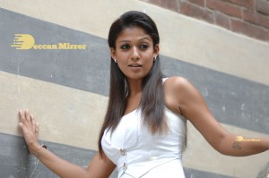 Actress Nayanthara photoshoot in a shoulder less white dress