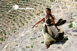 Nayanthara outdoor photoshoot in a brown and white dress