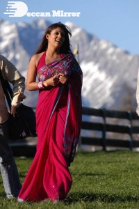 Actress Nayanthara in a Pink Saree
